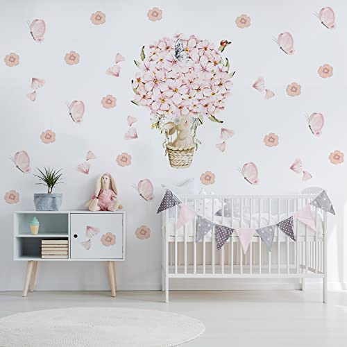 Qucheng Rabbit Wall Decal Stickers Kids Toddler Bedroom Removable Stickers Decor Nursery Playroom Large Vinyl Waterproof Wall Decoration #TOP3