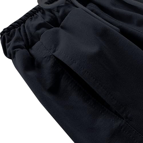 Boys Cargo Pants Casual Drawstring Elastic Waist Trouser with Multi Pockets Trendy Lounge School Pants for Boys 8-14Y3