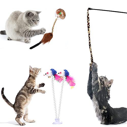 35 Stück Katzenspielzeug Set, Katzenspielzeug Katzentunnel Spielzeug Katze Mit Jingle Bälle, Federspielzeug, Plüschspielzeug, Spielzeugmäuse, Interaktives Spielzeug für Katzen - Image 5
