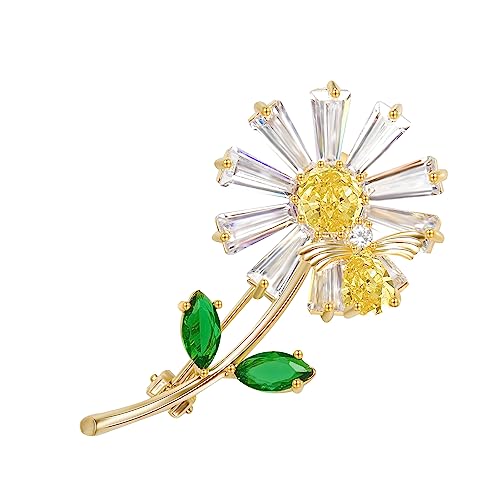 Image of Brooch Pins for Women Fashion Jewelry Cubic Zirconia Brooches and Pins for Birthday Wedding Party Gift