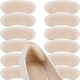 6 Pairs Heel Cushion Pads for Shoes Too Big, Shoe Grips Liners Heel Protectors to Prevent Heel Pain, Blisters and Rubbing, Anti Slip Shoe Filler Make Shoes Fit Tighter