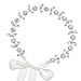 SWEETV Rhinestone Bridal Headpiece Crystal Wedding Headband Silver Hair Accessories for Bride Flower Gilr Baby Girl