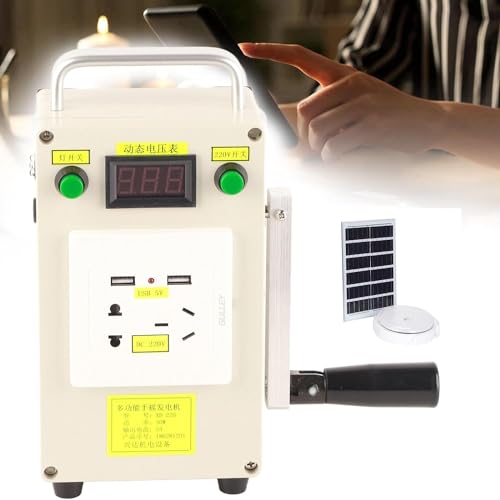Générateur à main 20W portable avec prise USB pour recharge en extérieur