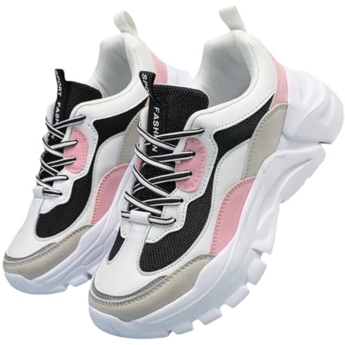 Women's Colorblock Chunky Sneakers, Running Sports Shoes, Casual Outdoor Walking - Main Image