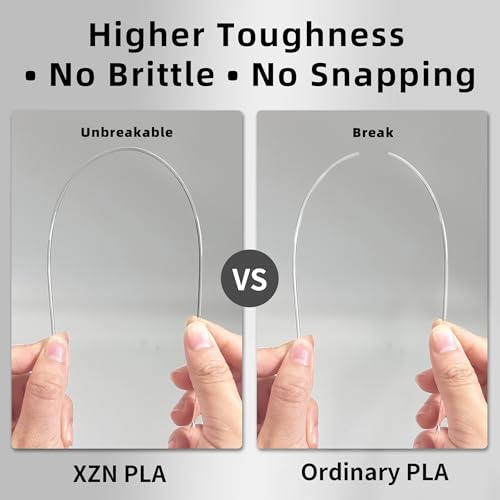 Image of PLA Filament 1.75mm Clear, 3D Printer Filament 1kg Spool (2.2lbs), Neatly Wound, + /- 0.02mm Precision, No Clog /Bubble, Excellent Layer Adhesion, Fits Most FDM Printers