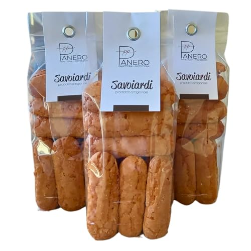 Savoiardi, Panetteria Pasticceria Panero, Biscotti artigianali italiani, Tradizione Piemonte, 3 confezioni x 200g