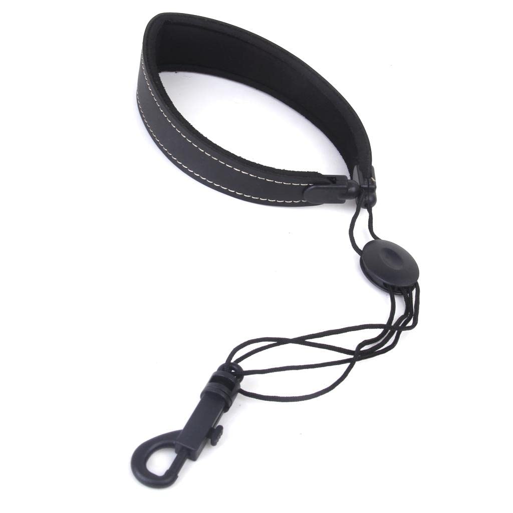 Set di 10 cinghie regolabili imbottite per sassofono con gancio a scatto, colore: nero