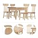 TOYANDONA 5Pcs Puppenhaus Tisch Stuhl Holz Miniatur Esstisch Holz Möbel Set Mini Zubehör für Puppenhaus Fee Garten Requisiten