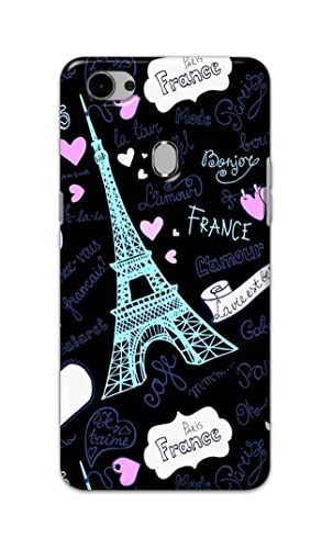 Image of PRINTFIDAA Lovers Famous Place Eiffel Tower in Paris Printed Designer Hard Back Case Cover for Oppo F7 -(RP) MVN1003