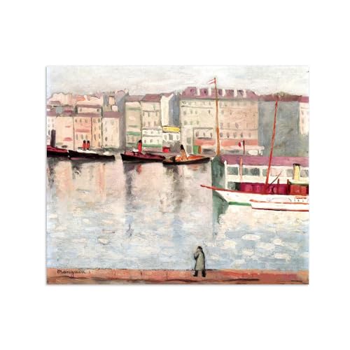 Reproduction de Toile Henri Manguin Quai Marseille Grand Format