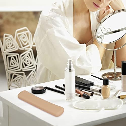 Unaone Makeup Brush Holder With magnetic suction, Portable Travel Makeup Brush Case, Make Up Brush Holder Cosmetic Bag for Women Grils Waterproof Makeup Brush Box for All Your Brushes (Brown)