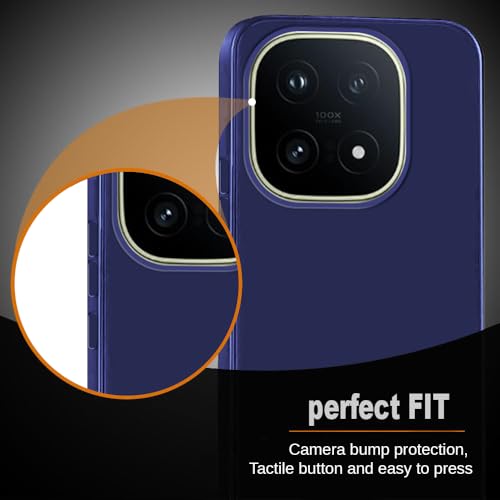 Image of Back Cover for iQOO 15 5G | Full Camera Protection | Premium Liquid Silicon Case | Flexible Bumper Case for iQOO 15 5G (Blue)