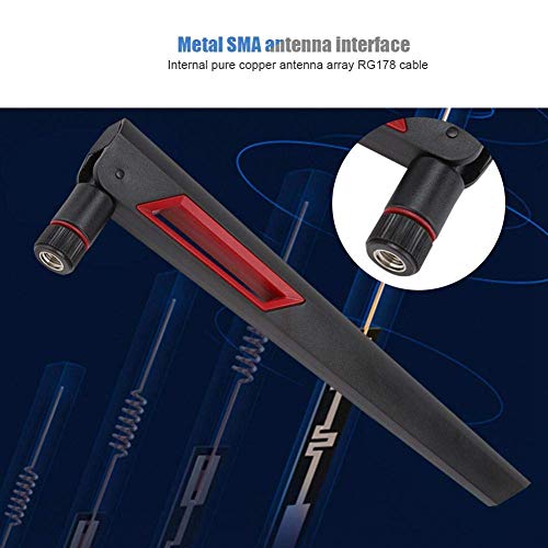 3Pcs Dual Band Router Antenna Wireless Wifi Router Adapter Antenna 8Dbi High Gain Omnidirectional Network Card Antenna Fit For Ex6200, Ac15, Ac68U, Ac88U, Ac3200, Ac66U Router #TOP2