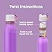 Owala FreeSip Twist Insulated Stainless Steel Water Bottle with Straw for Sports and Travel, BPA-Free, 18-oz, Purple (California Grapevine)
