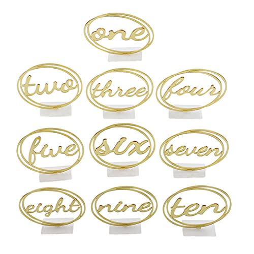 CONGARTENO 10pcs Delicate Acrylic Wedding Table Numbers Elegant Round Hollow Design for Reception Stylish Table Signs for Wedding Decor and Events