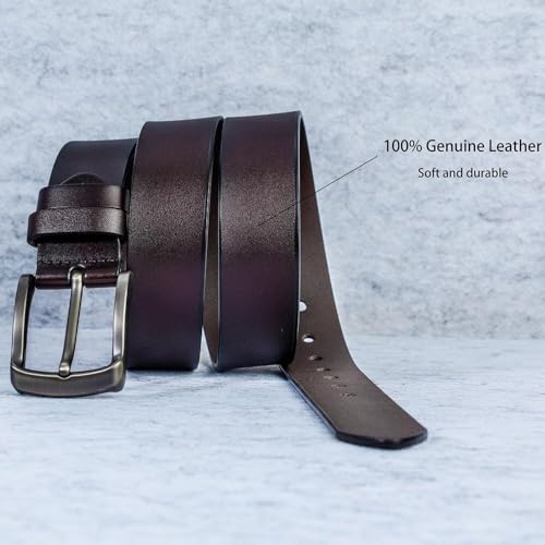 Tactical Work Belt for Men - Leather with Mission Style Buckle - Stretchable & Adjustable for Jeans & Pants4