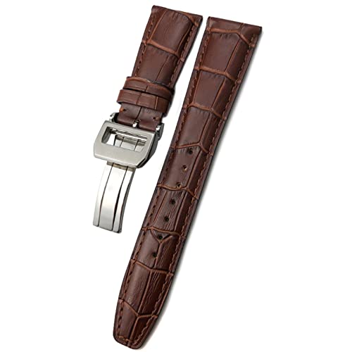 Bracelet montre 21mm de rechange haut de gamme avec boucle pliante Portugieser