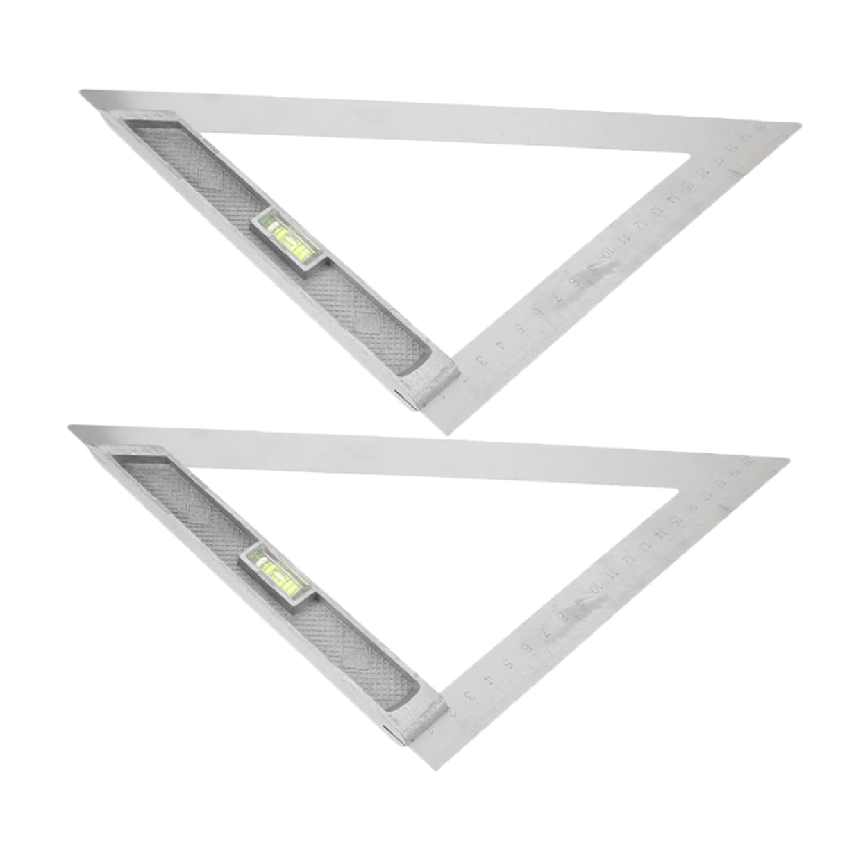 NULYLU Precision Metal Measuring Ruler Carpentry Square Framing Square 2pcs Art Geometric Ruler Woodworking Tool Kit