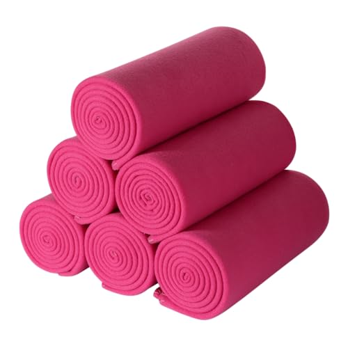 CAI TENG 6er Set Polar-Fleecedecke Tagesdecke 125 X 150 cm Kuscheldecke Oeko Tex Warm & Weich Reisedecke für Couch Hot Pink