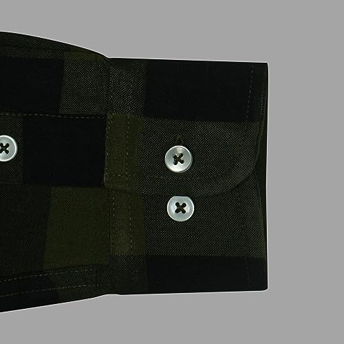 Image of GHPC Cottswool Winter Wear Woolen Big /Buffalo Checks Full Sleeves Regular Fit Formal Shirt for Men