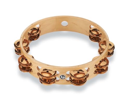 Tambourin Pro 10in LP380B-BZ en bois naturel clair à double rangée
