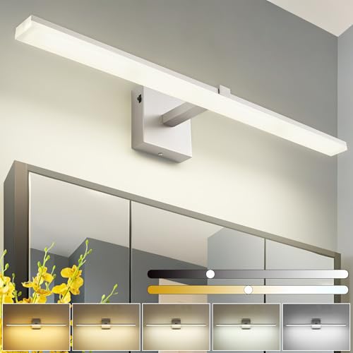 ZUZITO 30 Inch Modern Vanity Light for Bathroom Brushed Nickel Over Cabinet Arm Extra Wide LED Bar...