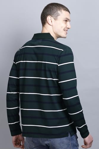 Image of Full Sleeve Polo T Shirt for Men Cotton with Pocket and Collar - Regular Fit Tshirt