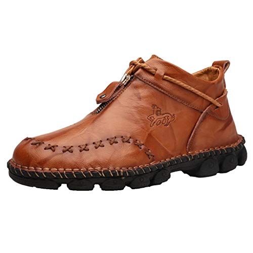 Men's Harken Chukka Boot Western Style Cow-Boy Boots PU-Leather Dress-Shoes Motorcycle Combat Boot