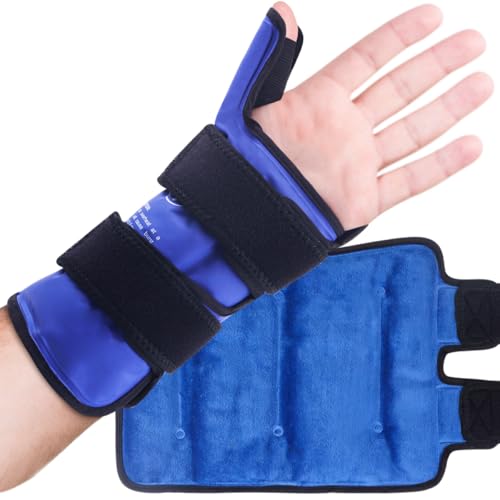 Hilph Impacco di ghiaccio grande per il pollice e il polso per il tunnel carpale e la tenosinovite, impacco di ghiaccio in gel per il pollice per l'artrite reumatoide, gonfiore