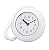 Impecca Waterproof Clock 5.5“ Non-Ticking Quartz Movement Indoor & Outdoor Clock for Shower, Wall, Desk, Pool, Patio, Kitchen, Bathroom, Washroom (Hanging Rope Included) White