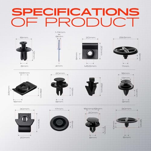 Juego de clips de parachoques para Nissan Frontier con herramienta extractora 4