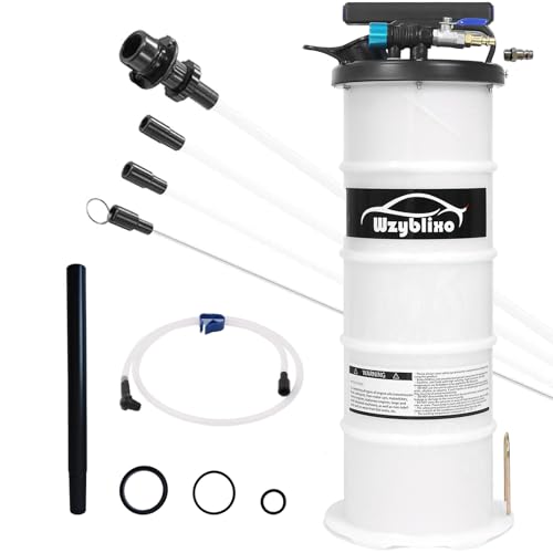 Wzyblixo 6.5L Oil Extractor - Pneumatic/Manual Vacumm Fluid Extractor Fluid Change Pump with Extended Oil Suction Hose and A Brake Bleeding Hose for Automotive Fluids Vacuum Evacuation