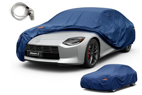 Image of Kaugung Custom Fit Car Cover for Nissan 370Z, 350Z & Nissan Z, Heavy Duty Waterproof All Weather Outdoor Protection, Breathable Full Exterior Cover with Vent, Rain Sun Snow UV Proof