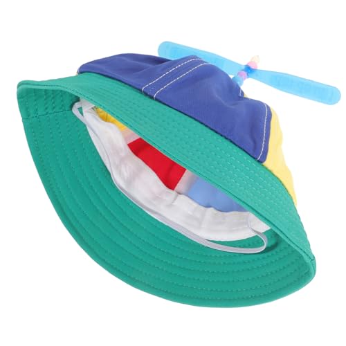 Gorra de béisbol arcoíris con hélice giratoria de libélula de bambú para la playa