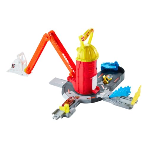 Hot Wheels City Super Fire Station Rescue Playset & Toy Fire Truck - image 2