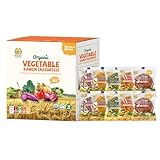 SUNGIVEN Organic Ramen Noodles Mixed Vegetable Healthy Low Sodium Ready in 3 Minutes Non-Fried Instant No Additives or Preservatives 2.47 OZ (Pack of 10)
