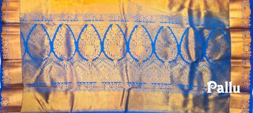 Image of VFCollections Women's Kanchipuram Silk Pure Pattu Sarees With Blouse