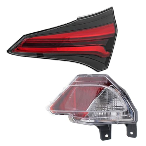 EASDCFSF Back up Lights Passenger Right Side Hand for Toyota for RAV4 Limited/Platinum/SE 2018 Clear&Red Lens Kit