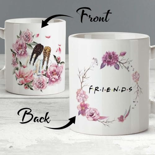 Image of Funny Bestie with Friendship Quotes Printed 325 ml Ceramic Coffee Mug /Tea Cup Gift for Girls, Best Friends, Sister Mom, Wife, Girlfriend 325 ml (Best Friend-3)
