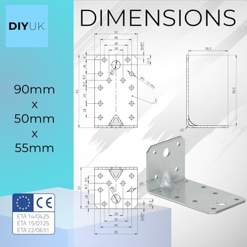 Équerre de Fixation Charge Lourde SS8 KP3 pour Assemblage Bois