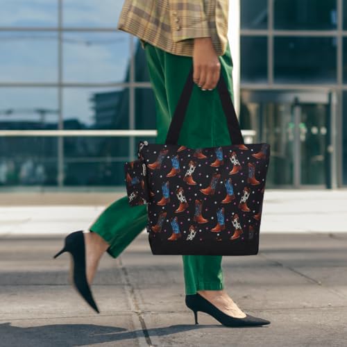 Image of NGIL Medium Top Zipper Closure Canvas Tote Bag with Attached Matching Coin Purse For Moms and Nurses