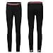 Magnifier Trois vitesses, réglage du sous-vêtement thermique intelligent de température constante, pantalon adapté à 6 zones de chauffage pour femme, intérieur et extérieur, noir, taille M