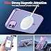 SUPFINE Magnetic for iPhone 12 Mini Case & iPhone 13 Mini Case (Compatible with MagSafe) (Military Grade Drop Protection) Slim Translucent Matte Shockproof Phone Cover,Purple