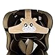 Feelairy Baby Autositz Kopfband, Kindersitz Befestigung Kopfband Einstellbare Baby Kopfstützgurt Kopfstützhalter Sicherheitssitz Befestigungsgurt für Kinder Baby (Braun)