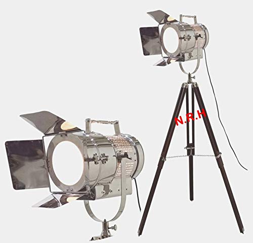Nautical Replica Hub Hollywood Industrial Studio Spot Light Vintage Design Tripod Floor Lamp
