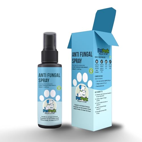 PET PERK Anti-Fungal Spray For Dogs By Prine Nanotech Advanced Nanotechnology Based Formulation For All Kinds Of Fungal Infections Effective Results Within A Week Dogs (100 Ml, 1 Piece)