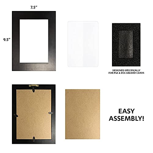 Ultimate Graded Sports Card Hanging Wall Mount Protective Display Holder Case. 9.5 X 7.5 Inch Frame To Protect And Show Off Rare Standard Sized Psa And Bgs Certified Authentic Cards (1, Black) #TOP5