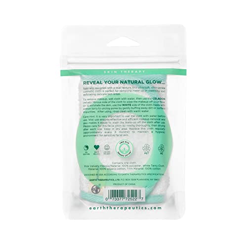 Chiffon démaquillant bio vert lavable Earth Therapeutics visage - 3