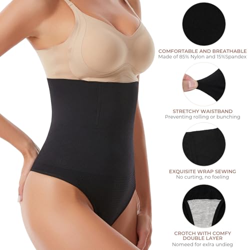 Image of Dulchany Thong Shapewear Tummy Control Underwear Body Shaper for Women