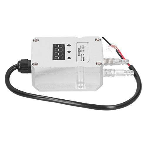 MasYosh Transmisor de Presión Diferencial, Pantalla Digital Detección de Viento 0-0.5kpa con 4-20mA DC24V, para Suministro de Aire de Caldera Ventilación Subterránea Control de Proceso